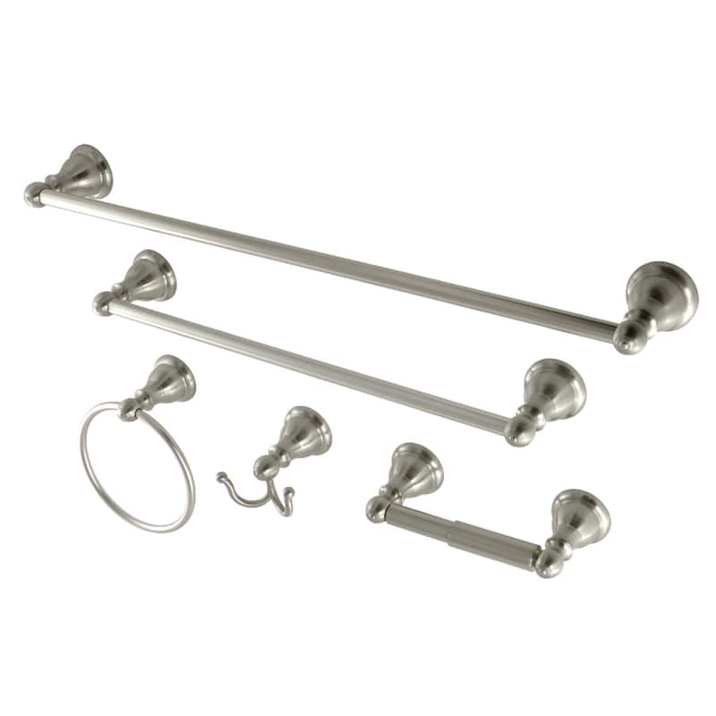 Santa Fe 5-Piece Bathroom Accessory Set - Brushed Nickel