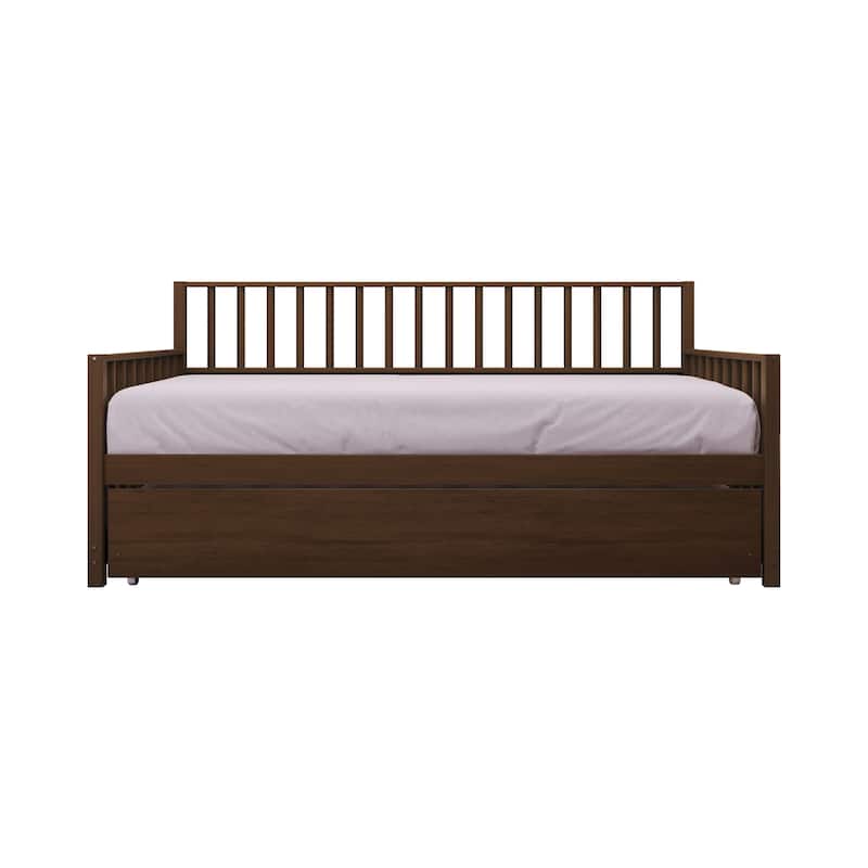 CraftPorch Classic Wooden Twin Size Daybed With Trundle