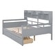 preview thumbnail 17 of 16, Full size Daybed, Wood Slat Support, with Bedside Shelf and Two Drawers