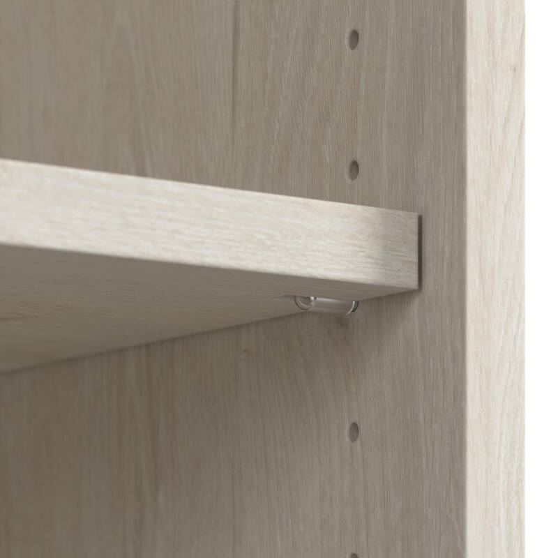 Lennox Farmhouse Desk with Hutch and Keyboard Tray by Bush Furniture