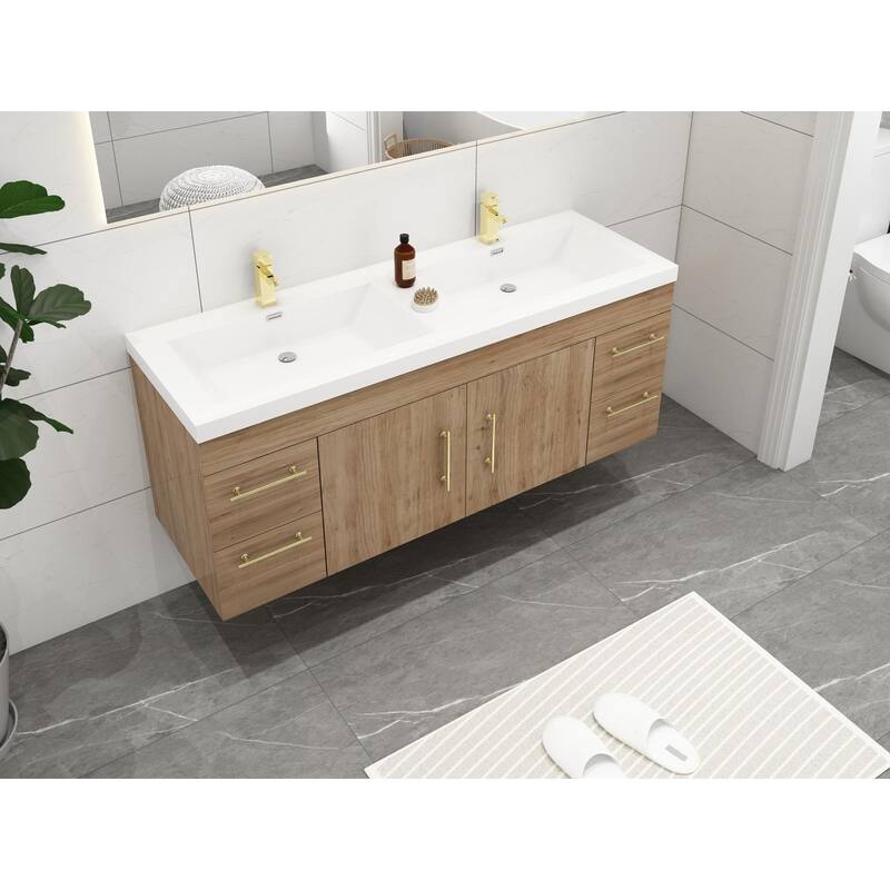 Eliza 60'' Wall Mounted Vanity with Double Sink