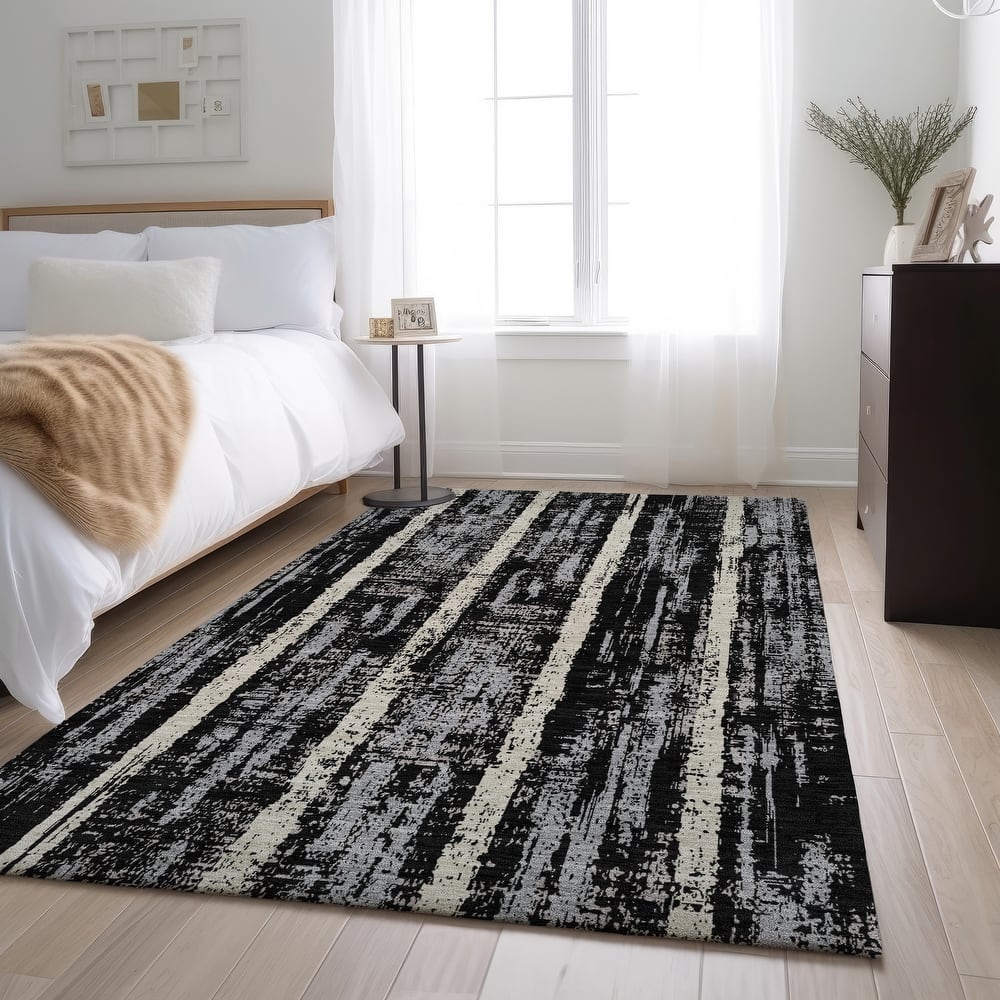Premium Washable Super Soft Stripe Abrash Mayfield Rug