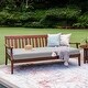 preview thumbnail 1 of 15, Cambridge Casual Como Solid Wood Outdoor Daybed Natural Brown/Oyster Cushion