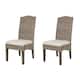 Natural Rattan Cushioned Dining Chairs By - Set Of 2 by East at Main