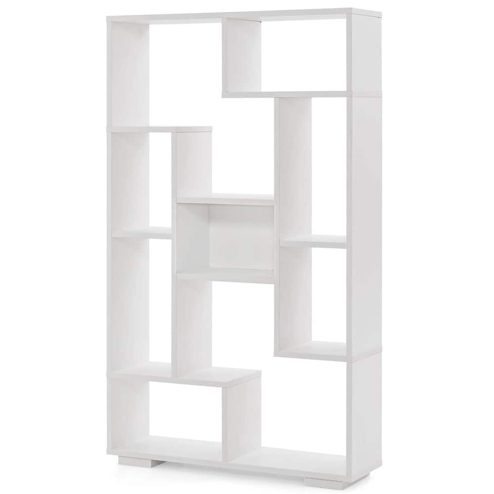 Costway 47" Tall Bookshelf Modern Geometric Bookcase with Open Shelves - See Details