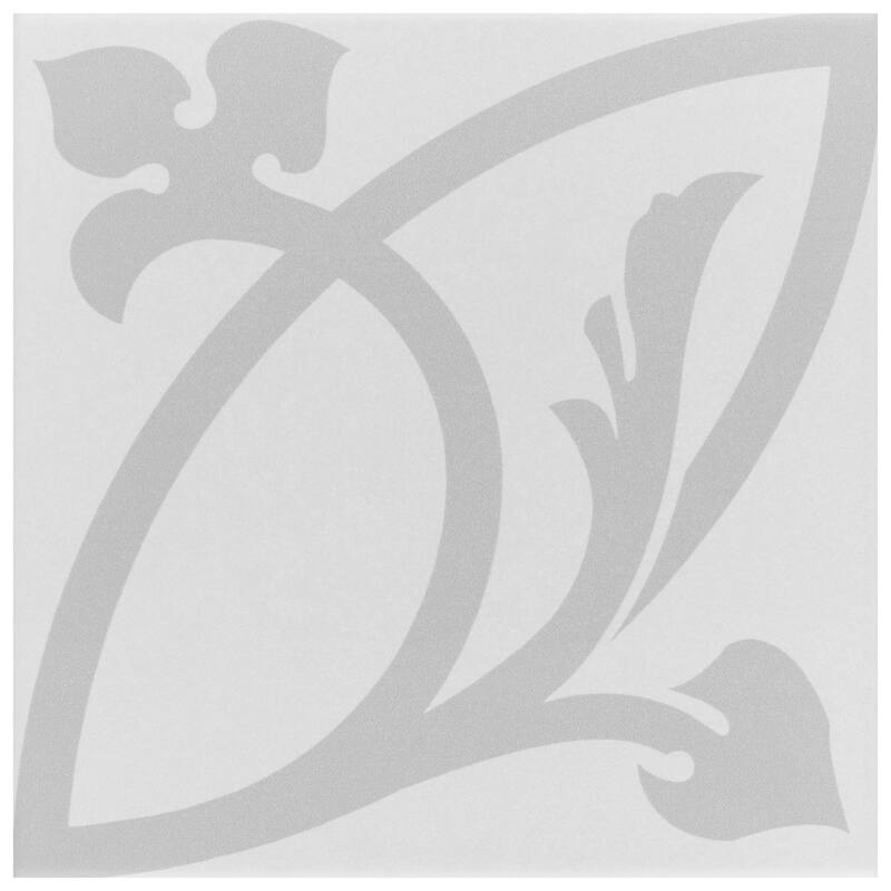 Merola Tile Caprice Liberty White 7.86" x 7.86" Porcelain Floor and Wall Tile
