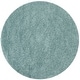 preview thumbnail 150 of 201, SAFAVIEH Athens Shag Ilaha 1.5-inch Thick Rug 6'7" Round - Seafoam - Round