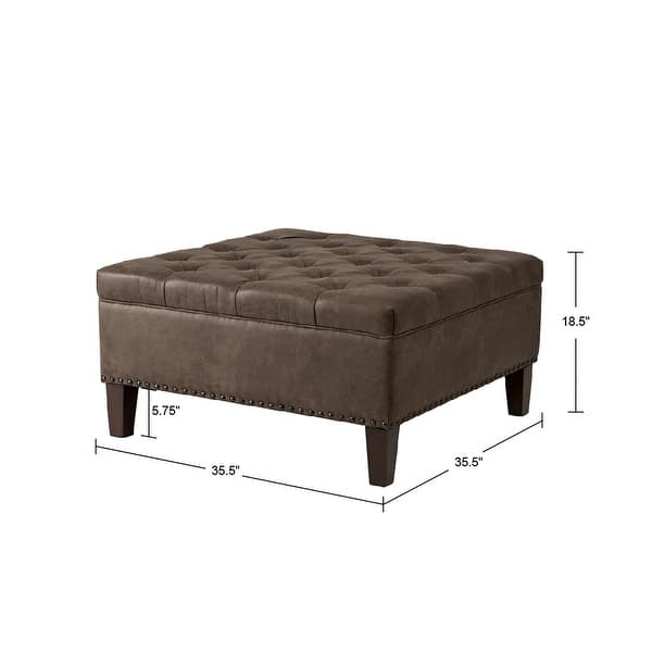dimension image slide 0 of 3, Madison Park Alice Tufted Square Cocktail Ottoman