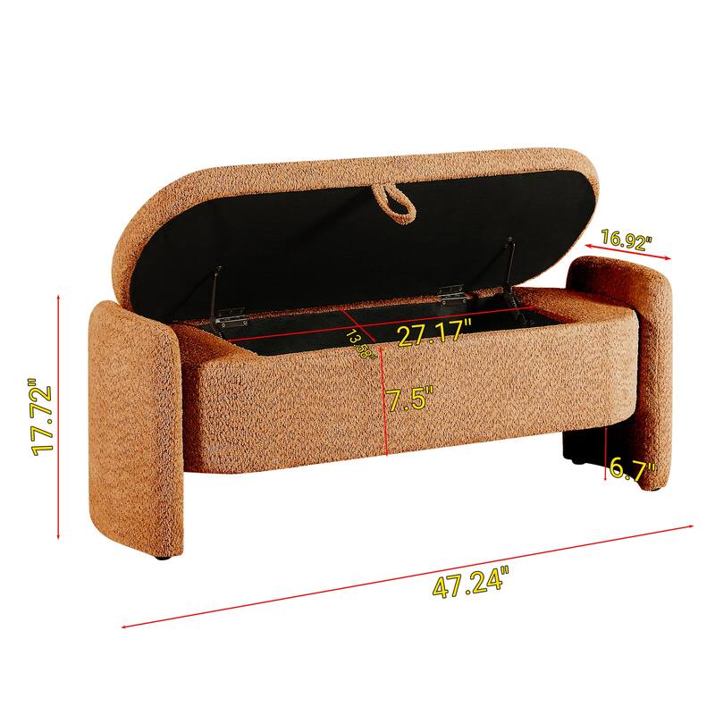 3D Lamb Fleece Fabric Bench