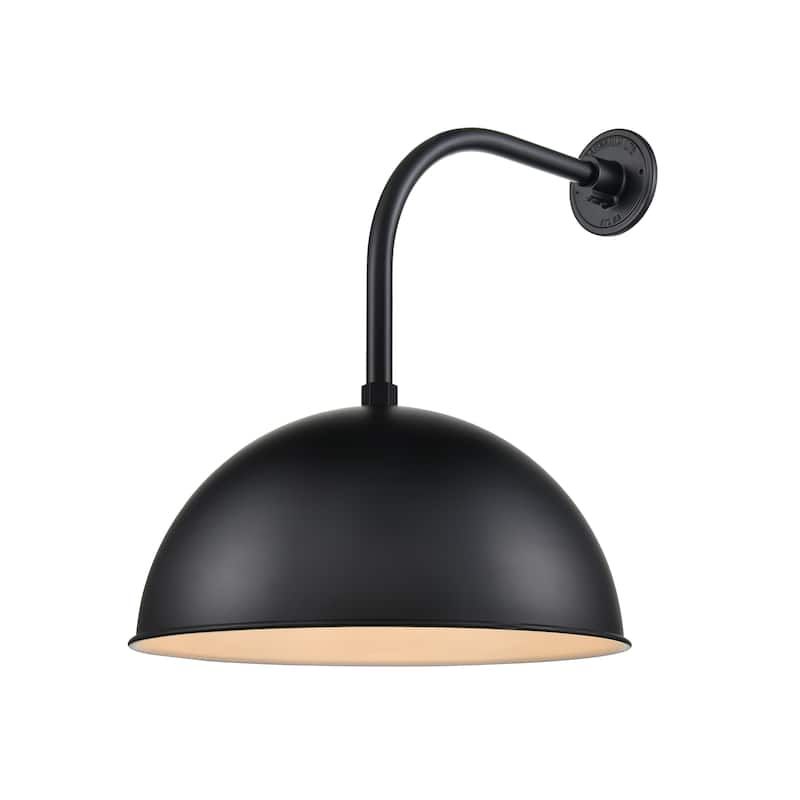 R Series 1-Light Wide Deep Bowl Satin Black - Satin Black