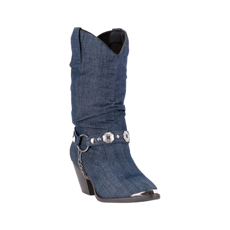 ladies denim boots