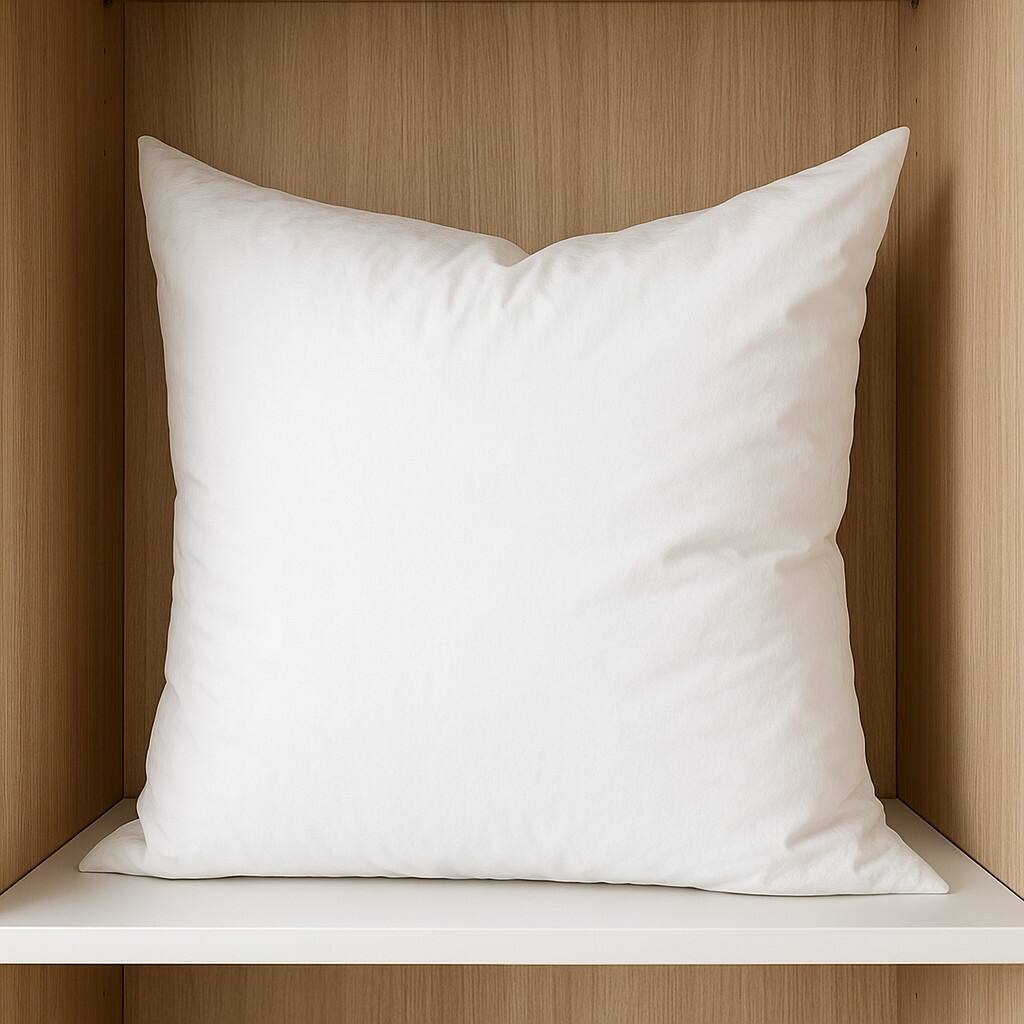 24" White Cotton Down Blend Throw Pillow Insert