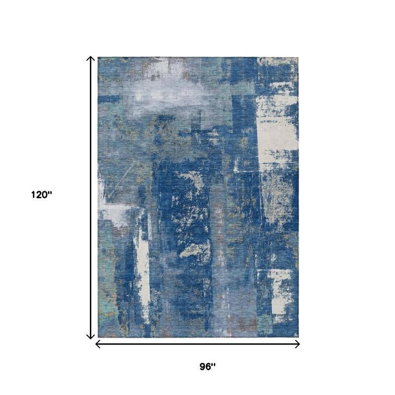 HomeRoots Abstract Transitional Rectangle Outdoor Rug