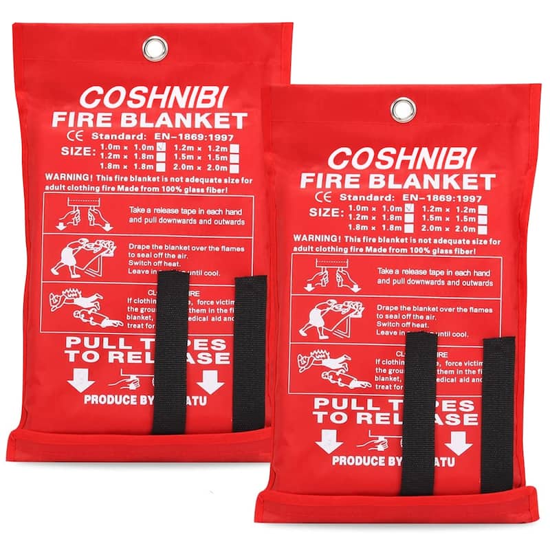 Emergency Fire Blanket High Heat Resistant Safety Blanket for Home, Kitchen, Camping, Office