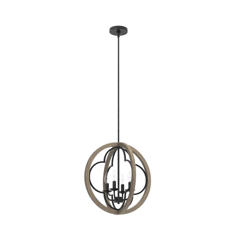 Hunter 19" Gablecrest 4-Light Pendant - Kitchen Island, Dining Room, Entry - Modern Farmhouse, French Country, Distressed