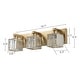 preview thumbnail 66 of 93, 2/3/4/5 Light Bathroom Vanity Light Wall Sconce with Crystal Shade