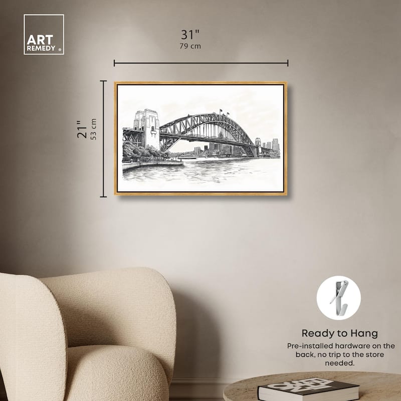 Lines of the Bridge Canvas by Art Remedy