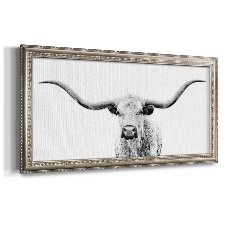 Longhorn Gaze Premium Framed Canvas- Ready to Hang