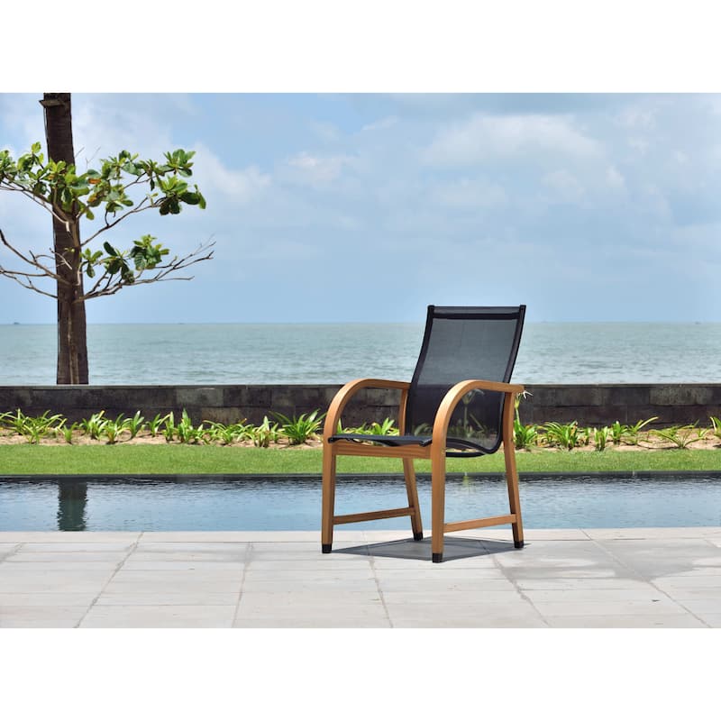 LifestyleGarden 7pc Teak & Aluminum Outdoor Patio Dining Set - 7 Piece