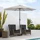 preview thumbnail 39 of 76, 9-ft Patio Market Umbrella with Tilting Pole, Waterproof & Breathable Canopy