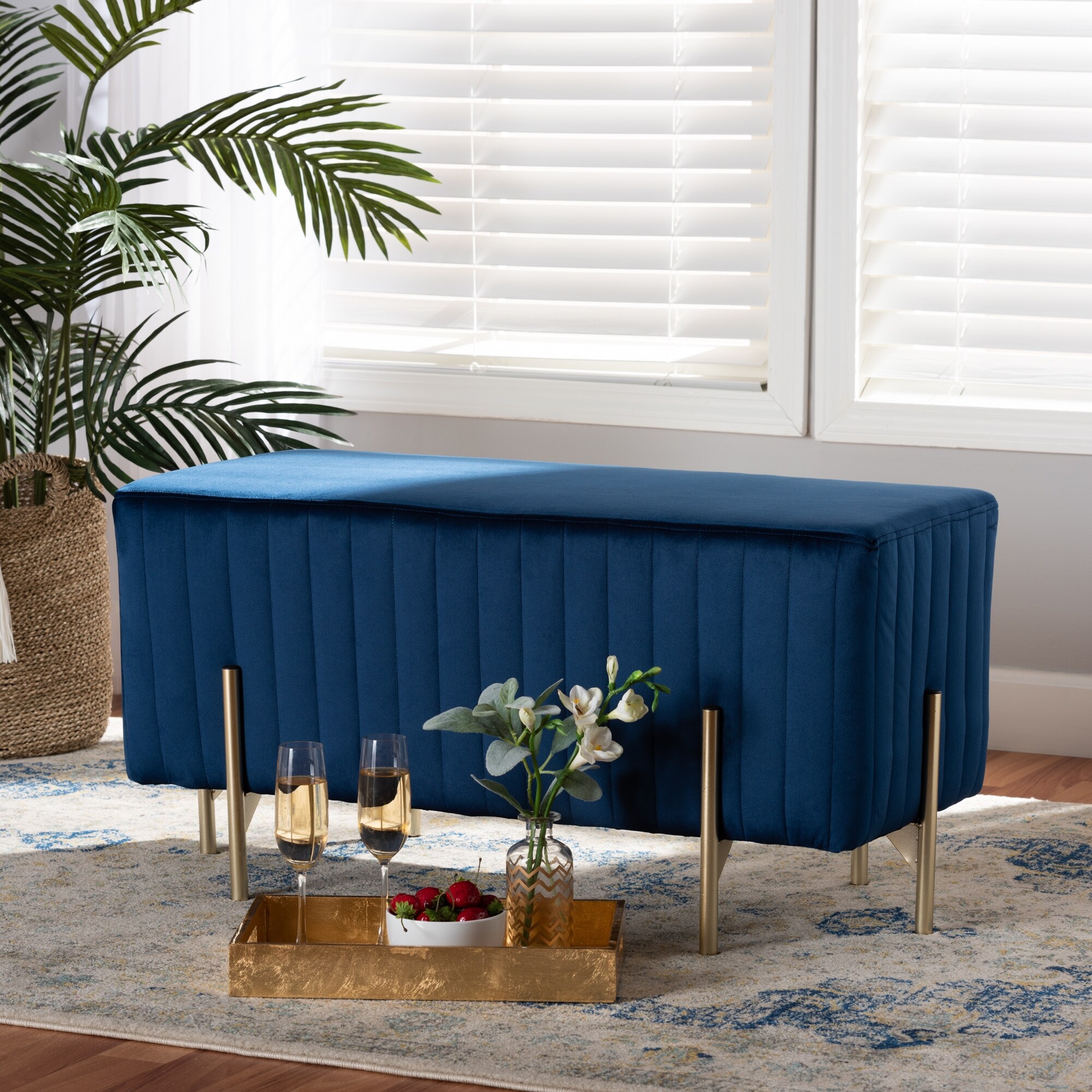 Glam ottoman bench sale
