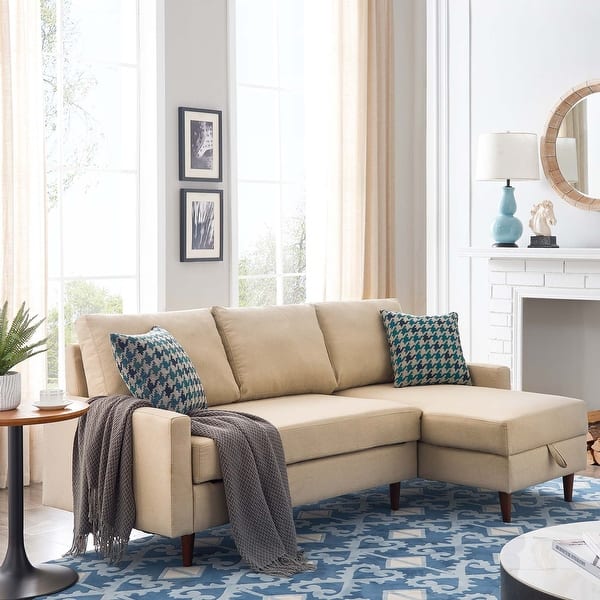 Pull Out Sleeper Sectional Sofa,Corner Sofa-bed With Storage,3 Seat ,right Handed - Overstock - 32765071