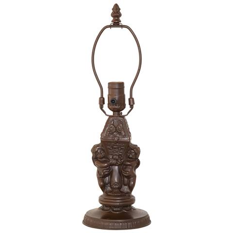 8.5" High Cherubs With Lantern Base - N/A