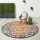 preview thumbnail 26 of 103, Nourison Aloha Transitional Scroll Indoor/Outdoor Damask Rug 7'10" Round - Multi