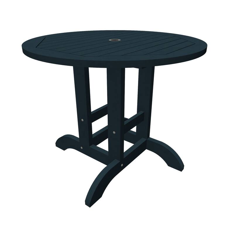 HIGHWOOD Commercial Grade 36" Round Bistro Dining Height Table - Federal Blue
