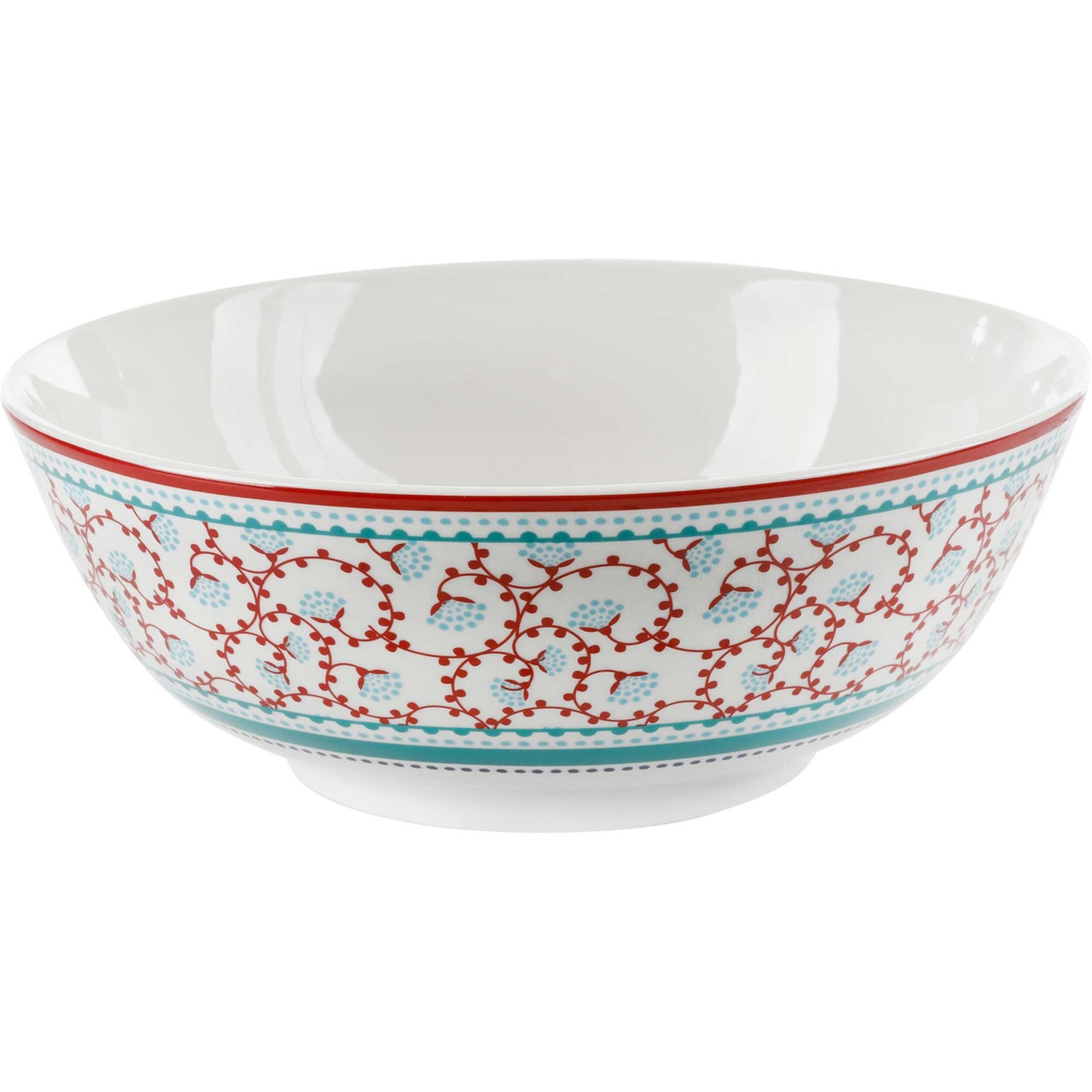 Gibson Home Village Vines 3 Piece Fine Ceramic Nesting Bowl Set 3 Piece Set Multi Color