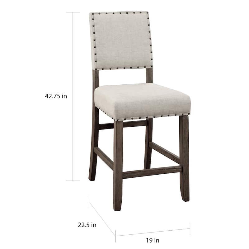 Tays Rustic Brown Counter Height Chairs (Set of 2) by Furniture of America