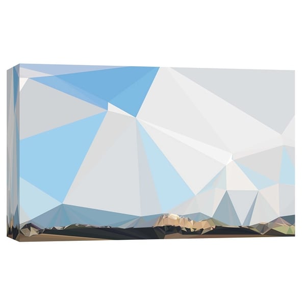 PTM Images 9-103721 PTM Canvas Collection 8" x 10" - "Fractal Mountain Horizon" Giclee Mountains Art Print on Canvas