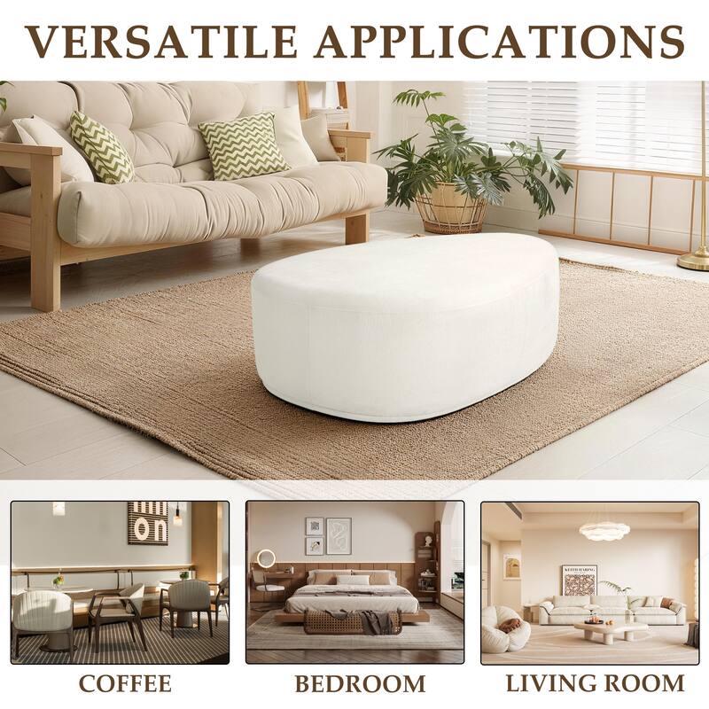 Modern Triangular Upholstered Accent Ottoman