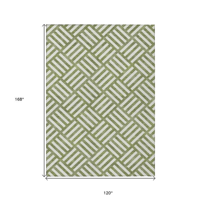 HomeRoots Geometric Transitional Rectangle Outdoor Rug