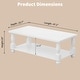 preview thumbnail 6 of 14, Farmhouse Coffee Table with Storage Shelf, French Country Living Room Table