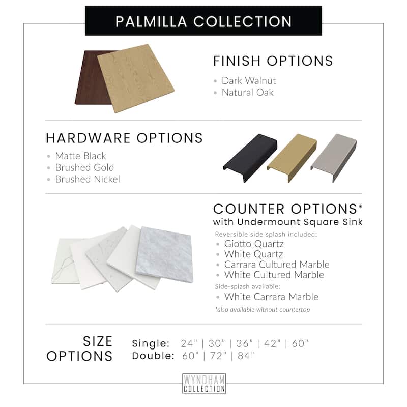 Wyndham Collection WCF9191-60S-VCA-UNSMXX Palmilla 60" Free Standing