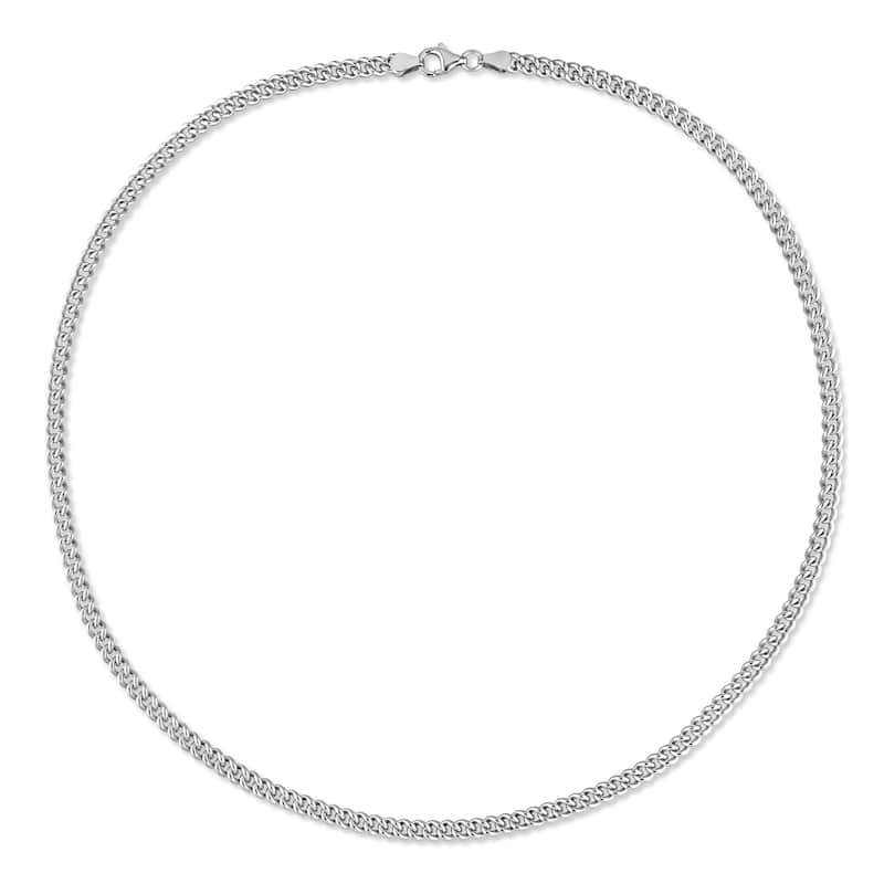 Miadora Sterling Silver Curb Link Necklace