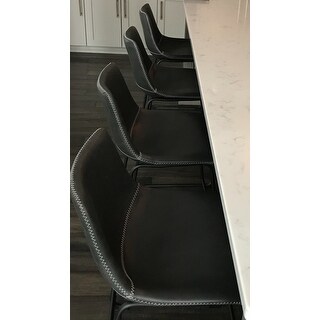 Carbon Loft Inyo Vintage PU Leather Counter Height Stools (Set of 2)