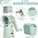 preview thumbnail 9 of 13, COOK WITH COLOR Rotary Cheese Grater with Handle Counter Suction Base 5 Blade Cheese Shredder Vegetable Chopper and Mandolin