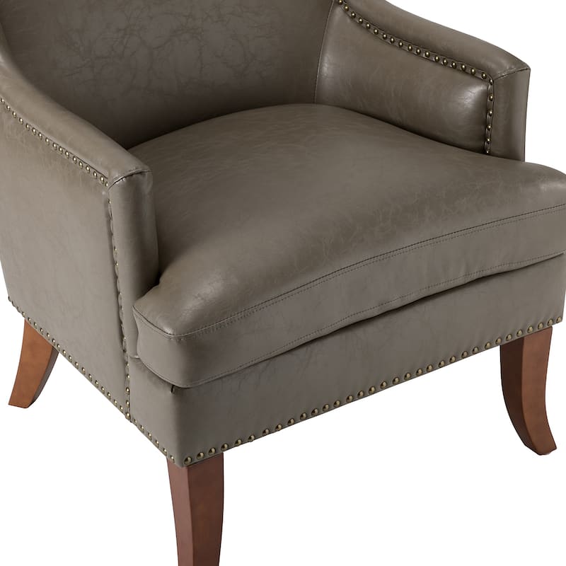 Konrad Comfy Living Room Vegan Leather Armchair by HULALA HOME