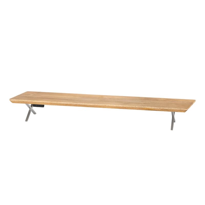 Jani Wood Monitor Stand Riser Desk - Ergonomic Design Stand, Desktop Organizer Table for Home, Office Workspace, Gaming Desk