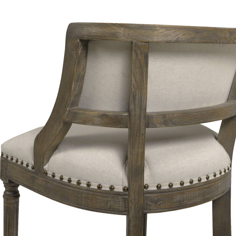 Farmhouse Counter Height Bar Stool with Backrest