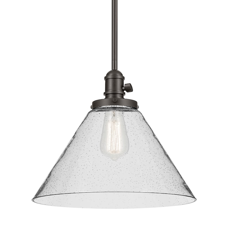 Kichler Lighting Avery 1-Light Pendant Light with Seeded Glass