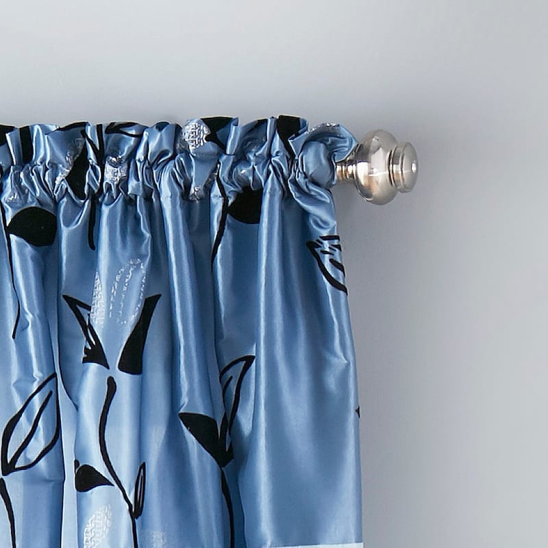 Grand Avenue Pandora 4 Piece Leaves Design Luxury Curtain Set - 56 x 84"