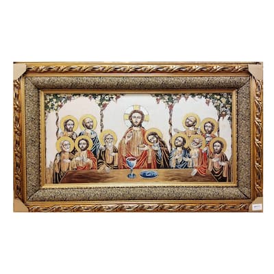 Orthodox Last Supper Framed Tapestry