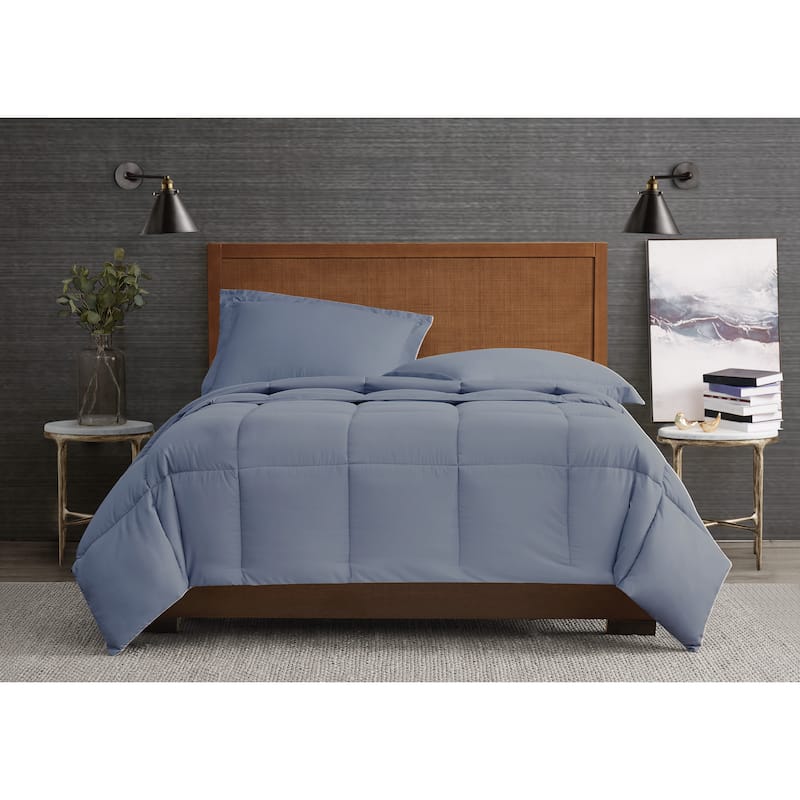 London Fog Garment Wash Solid 3 Piece Comforter Set