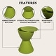 preview thumbnail 71 of 143, Boyd Round Side Table with Ribbed Design Base - Accent Hourglass End Table with Removable Lid for Living Room & Bedroom