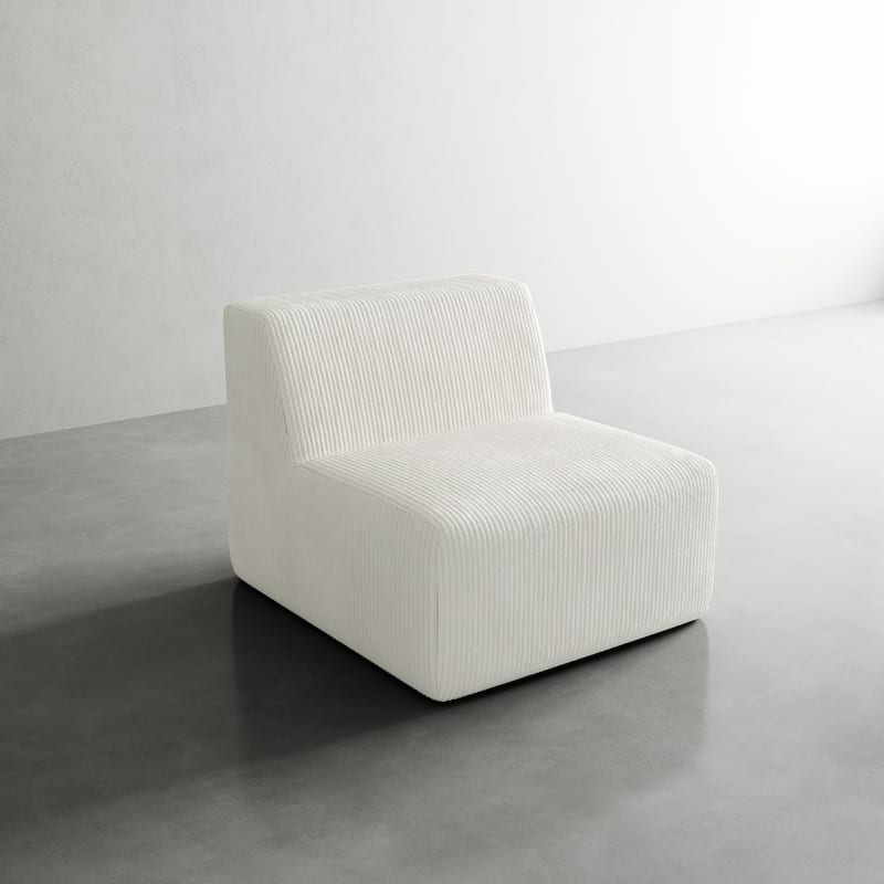 Corduroy Armless Chair Accent Chair
