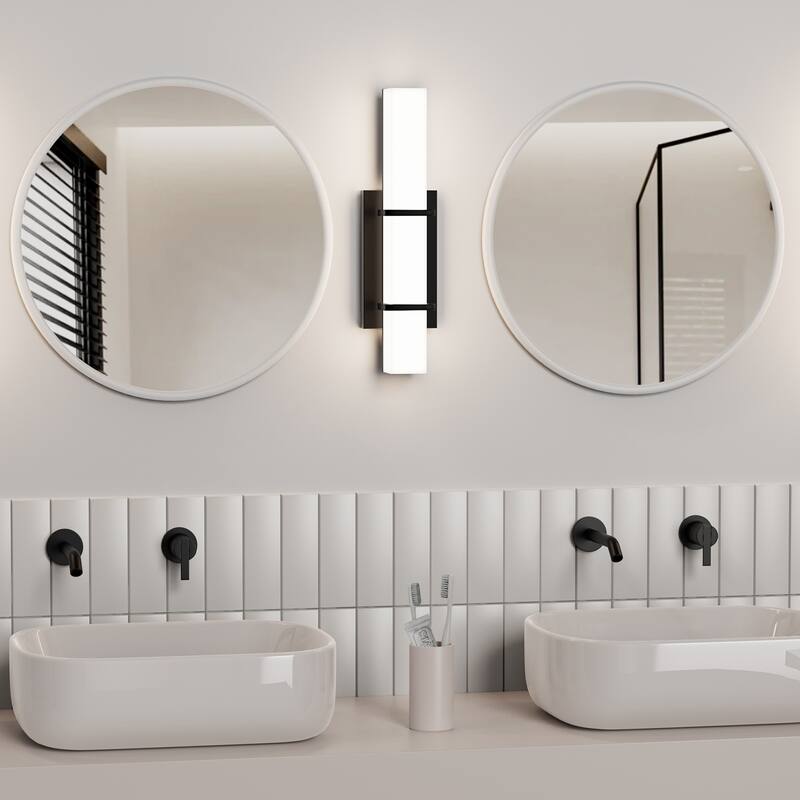 Set of 2 Modern 17.6 Inch Wall Sconces, 3 Color Temperatures