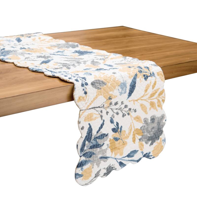 14" x 51" Natural Home Floral Table Runner